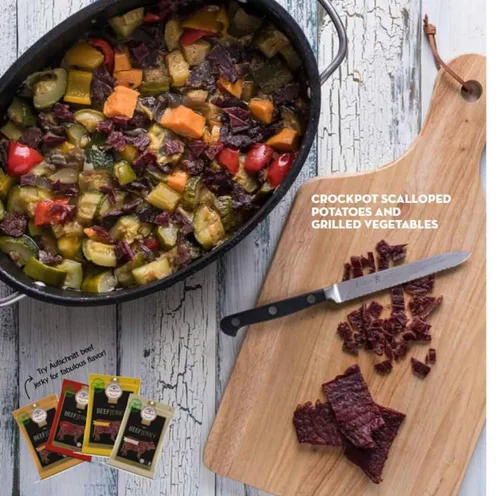Vista 3 de Aufschnitt - Carne seca alimentada con pasto, baja en sodio, certificada Kosher, apta para dieta cetogénica, paquete de 2, barbacoa
