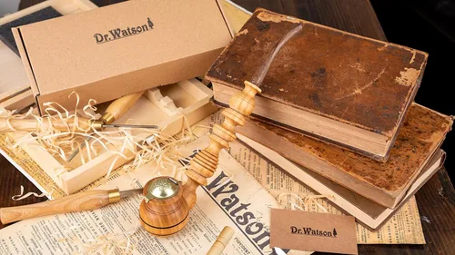 Vista 6 de Dr. Watson - Pipas de tabaco, forma Churchwarden, hechas a mano