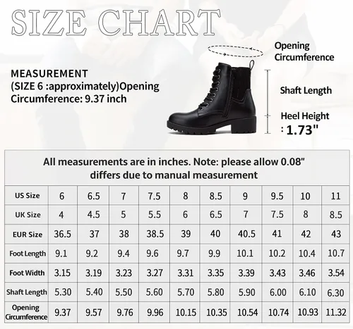 Vista 6 de Vepose Botas de tobillo para mujer, 16 tobilleras, estilo chelsea, con cordones, con cremallera, para mujer