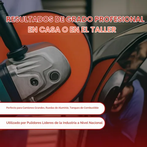 Vista 4 de Renegade Products Mini kit de pulido de aluminio completo con ruedas de pulido, compuestos de pulido, brida de seguridad de amoladora de ángulo