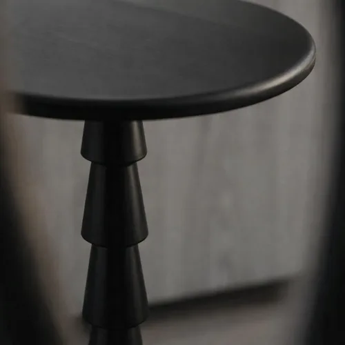 Vista 8 de Relso Sakala Mesa de Bebidas de Madera Maciza de Mango - 24 Pulgadas de Alto, Elegante Mesa Lateral, Mesa Terminal Moderna para Sala de Estar