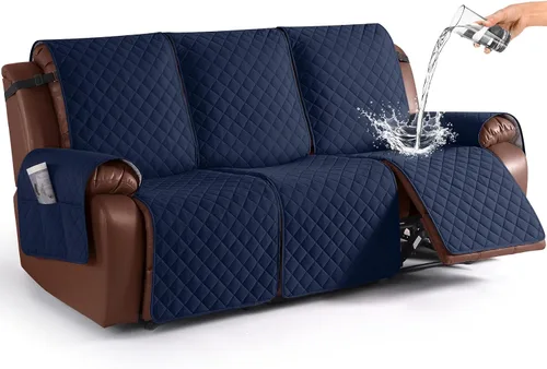 Vista 30 de KinCam Funda impermeable para sofá biplaza reclinable, funda antideslizante para sofá reclinable de 2 asientos, funda de sofá reclinable, protector