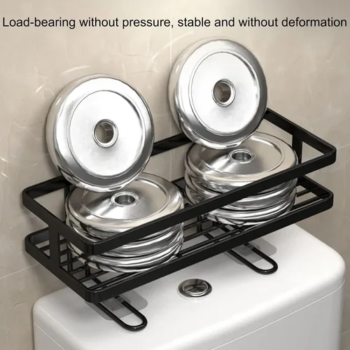 Vista 2 de JHDXL Almacenamiento sobre el inodoro, organizador de baño de 1 nivel sobre el inodoro, estante de almacenamiento, organizador de baño