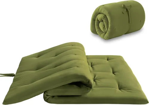 Vista 8 de Mollydot Colchón de futón japonés tamaño matrimonial de 54 x 75 pulgadas, colchón de cama plegable, tapete portátil de tatami, cojín de futón