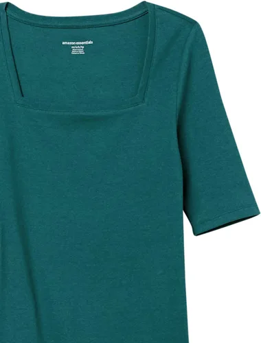 Vista 26 de Amazon Essentials - Camiseta de manga corta y cuello cuadrado para mujer