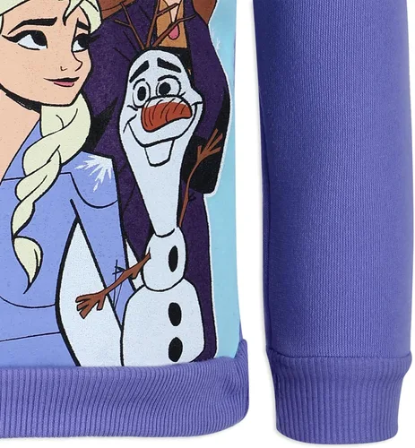 Vista 6 de DISNEY Frozen Girls Half Zip Up Hoodie for Toddler and Little Kids - Purple