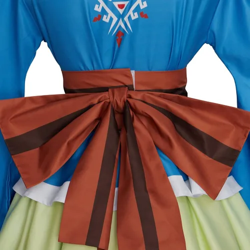 Vista 8 de Breath Wild Link Kimono Cosplay Vestido Mujer Link Botw Cosplay Disfraz Anime Lolita Kimono Vestido para Mujer Adulto