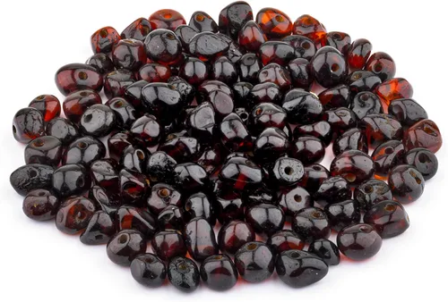 Vista 21 de Cuentas de ámbar estilo barroco, pulido y crudo, piedra báltica 100% natural, 0.197-0.236 in, suelta con agujeros perforados, varios colores - Amber