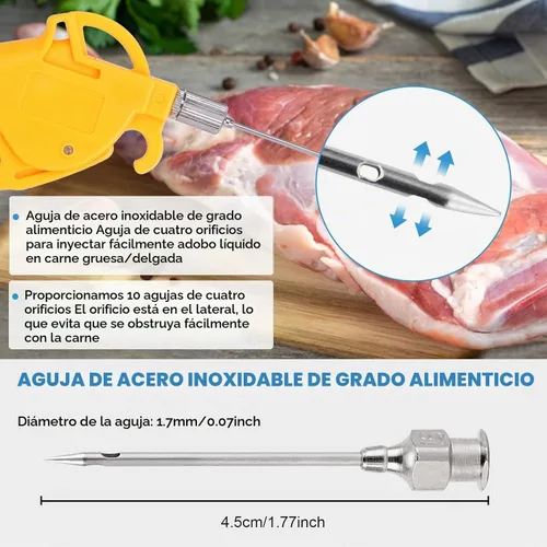 Vista 2 de MXBAOHENG Bomba eléctrica del arma del inyector de la carne con la manguera