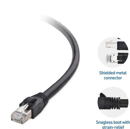 Vista 5 de Cable Matters Cable Ethernet Cat8 corto de 40 Gbps (cable Ethernet de categoría 8, cable S/FTP Cat8) - 3 pies