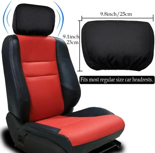 Vista 4 de 8 piezas Fundas para reposacabezas de coche, suaves, lavables, a prueba de suciedad, protectores de reposacabezas para coches, universales, aptas