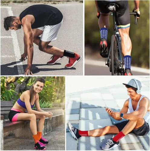 Vista 7 de Ultrafun 35 pares de calcetines de fútbol con almohadillas de agarre, antideslizantes, para fútbol, baloncesto, deportes, para hombres y mujeres