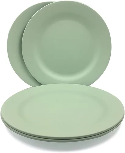 Vista 9 de Paquete de 4 platos llanos de tamaño extra grande de 13 pulgadas, deliciosos platos de pasta, platos irrompibles, vajilla ligera para ensalada, 13.0