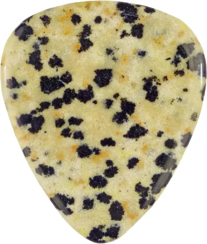 Vista 90 de Púa de Guitarra o Bajo de Piedra Amatista - Calibre Ultra Pesado de 3.0 mm - Forma 351 - Púa Exótica Artesanal de Gema Especial - 1 Paquete