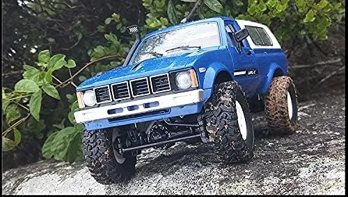 Vista 2 de WPL C24 1/16 2.4GHz 4WD RC Car Crawler Faro Control Remoto Crawler Off-Road Pick-up Truck RTR Juguete Niño, Niña y Adulto (azul)