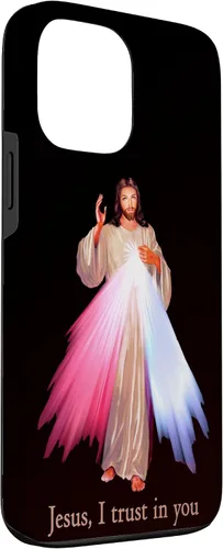 Vista 3 de Funda para iPhone 13 Pro Max Jesús con la que confío en ti Divina Misericordia Misericordiosa Jesús
