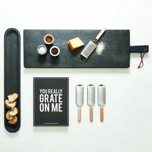 Vista 12 de Santa Barbara Design Studio Set de regalo de artículos esenciales de cocina TableSugar - Caja de regalo de cartón blanco y negro, 3 piezas, Eat, Dip