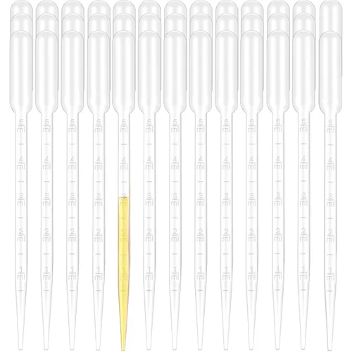 Vista 17 de moveland 25Pcs 1ML Pipetas cuentagotas desechables - Pipetas de plástico desechables para ciencia de laboratorio, aceites esenciales, arte DIY