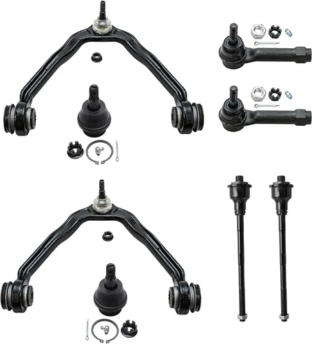 Vista 8 de Detroit Axle, (2) ensamble completo de junta de bola y brazo de control, posición: delantero superior chofer y pasajero, para ruedas de 6 orificios