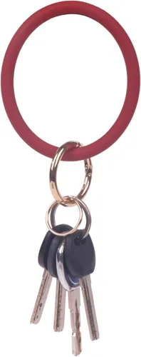 Vista 8 de YAKA Llavero de silicona para muñeca pulsera circular brazalete de goma llavero redondo