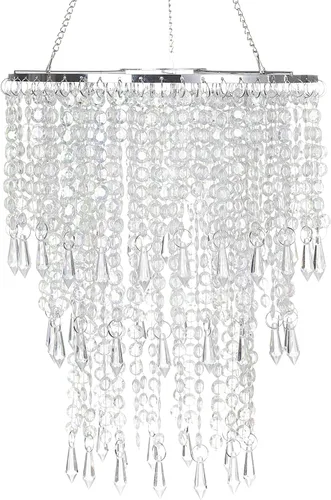 Vista 10 de Candelabros brillantes con cuentas iridiscentes de 8.6 pulgadas de diámetro para centro de mesa de boda, sala de estar, dormitorio, evento, fiesta