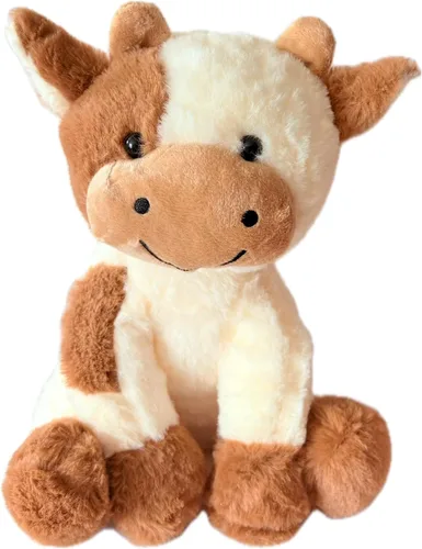 Vista 2 de BSVOME Vaca de peluche de 9 pulgadas de peluche suave y lindo, muñeca de vaca para niños y niñas