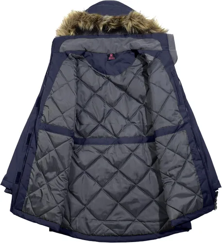Vista 6 de Little Donkey Andy Chaqueta de esquí con capucha impermeable y aislante para mujer, chaqueta larga de montaña