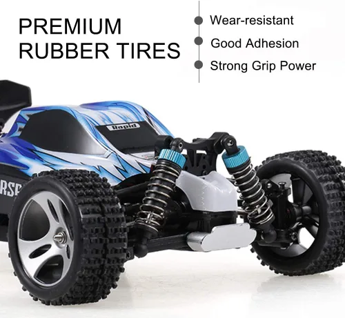 Vista 7 de GoolRC WLtoys A959 RC Car, 1:18 Escala 2.4Ghz Vehículo de Control Remoto Camiones todoterreno, 4WD 45KM/H Carreras de Alta Velocidad Buggy Car RTR