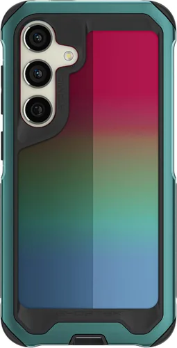 Vista 54 de Ghostek Atomic - Funda delgada para Galaxy Z Flip 4, parte trasera de aramida con parachoques de aluminio rojo, funda protectora de doble capa a