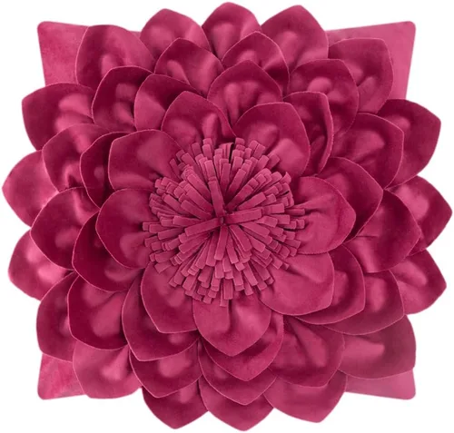 Vista 20 de OiseauVoler Fundas de almohada decorativas con flores 3D de 18 x 18 Verde manzana