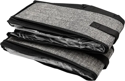Vista 7 de Organizador de almacenamiento de zapatos debajo de la cama, juego de 2 para 24 zapatos, desliza este resistente organizador de zapatos debajo