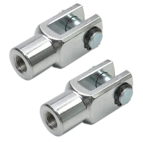 Vista 2 de Aicosineg 2 unids Cilindro Clevis Y Junta M10x0.47 in Rosca Hembra Y Conector 2.44 in Longitud Cilindro de Aire Rod Cilindro Clevis Extremo