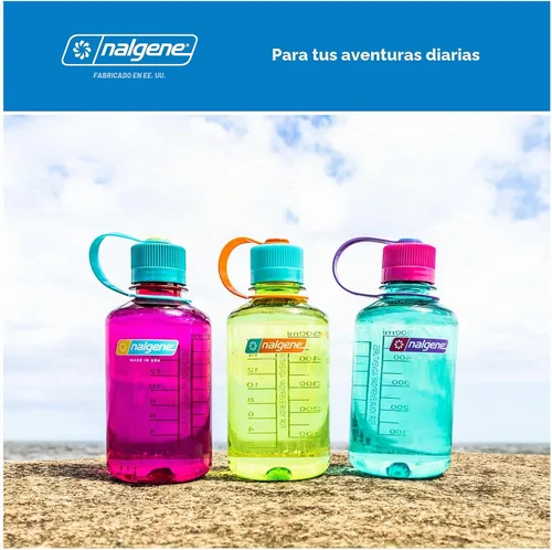 Vista 6 de Nalgene Botella de agua de boca estrecha de 16 onzas, amatista Slim Cup Holder Size, BPA-Free, Durable & Lightweight, Leak Sproof, Dishwasher