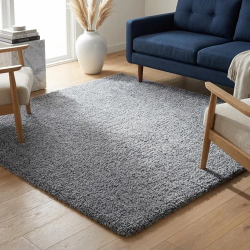 Vista 153 de Unique Loom Colección Davos Shag - Alfombra Lino