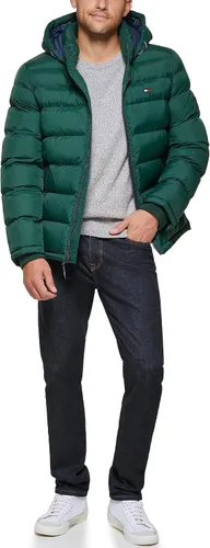 Vista 2 de Tommy Hilfiger Men's Hooded Puffer Jacket (Standard and Big & Tall)