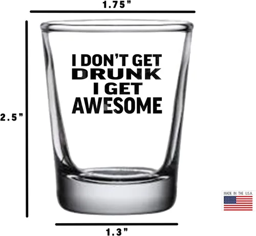 Vista 6 de Rogue River Tactical Sarcastic Funny I Don't Get Drunk I Get Awesome, Bad Decisions Make Good Stories - Juego de regalo de vasos de chupito, idea
