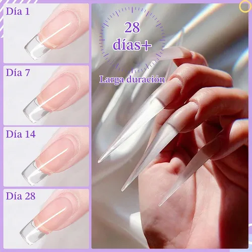 Vista 4 de SAVILAND Gel de Uñas LED y UV Constructor - 100 G de Gran Capacidad Gel Claro Duro para Uñas, Kit de Fortalecimiento de Extensión de Uñas A - Gel