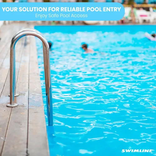 Vista 3 de Swimline Escalera para piscina sobre el suelo, multicolor, 48"-52