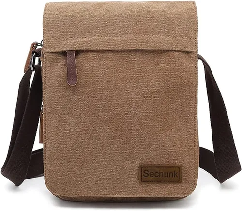 Vista 66 de Sechunk Vintage Canvas Messenger Cross body bag Shoulder bag