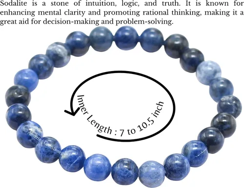 Vista 155 de Amazing Gemstone Crystal Bracelet for Women Men's Gifts - Protection Healing Crystal Bracelet - 8mm Gemstone Beaded Stretchable Bracelet Pulseras