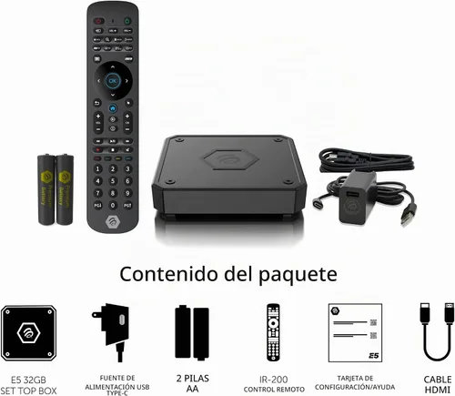 Vista 4 de BuzzTV Caja de TV E5 Android 11, 2 GB de RAM, 32 GB de almacenamiento, salida 4K UHD, conectividad HDMI y soporte Wi-Fi