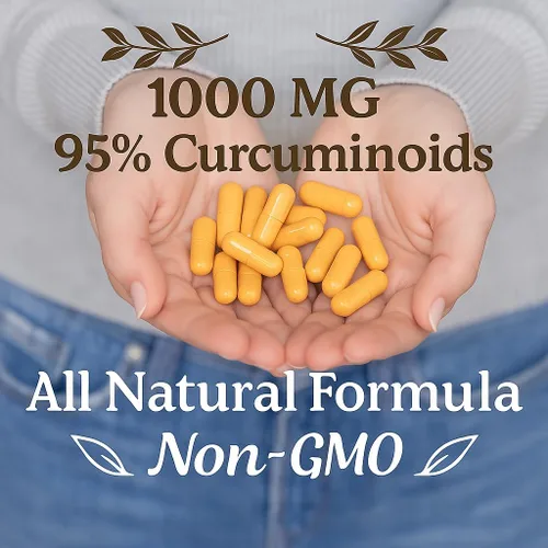 Vista 2 de Me First Living Premium Cúrcuma Curcumina, 0.0035 onzas de 95% curcuminoide con pimienta negra como Bioperina 0.00035 onzas, 19x más potente que