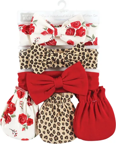 Vista 54 de Hudson Baby Conjunto de diadema de algodón y manoplas para rascar para bebé