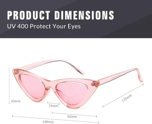 Vista 5 de Gifiore - Lentes de sol para mujer, diseño retro vintage