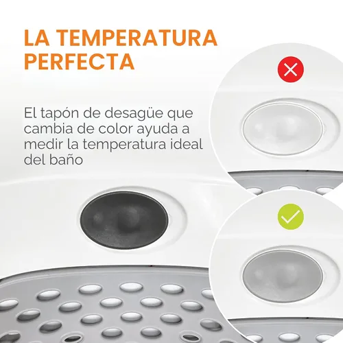 Vista 6 de Boon Soak 3 Stage Baby Bathtub - Tina de baño para bebé de 3 etapas Boon - Tina de baño con tres posiciones de soporte para recién nacidos a niños