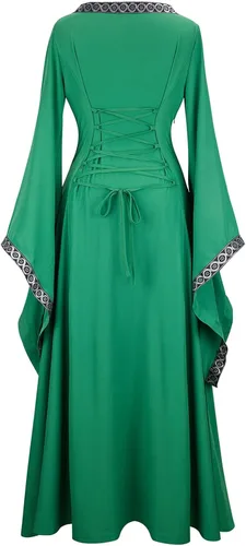 Vista 148 de Kranchungel - Vestidos renacentistas de estilo medieval/irlandés/campesino para mujer; disfraz de hada, para bailes