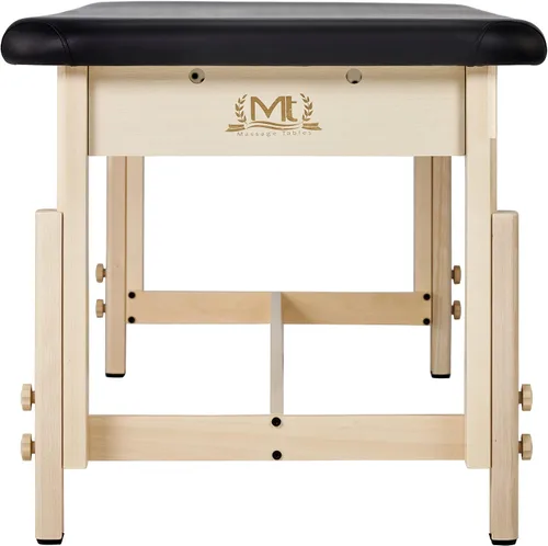 Vista 4 de Master Massage Harvey - Mesa de tratamiento estacionario de tratamiento - Mesa de masaje de terapia de madera maciza para profesionales Negro