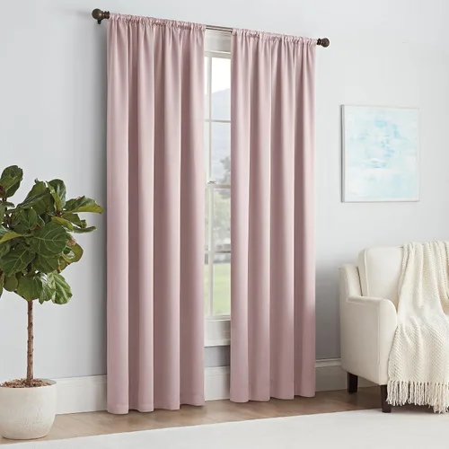 Vista 5 de Eclipse Thermapanel Cortina lisa de ventana moderna para oscurecer la habitación, con bolsillo para cortinero, para dormitorio (1 panel), 63 x 54
