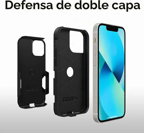 Vista 3 de OtterBox Funda para iPhone 13 mini y iPhone 12 mini Commuter Series, color negro, delgada y resistente, apta para bolsillo, con protección de puerto