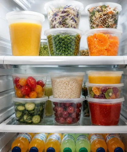 Vista 7 de Healthy Packers Contenedores de almacenamiento de alimentos con tapas herméticas, tarros de plástico transparente para almacenamiento de alimentos